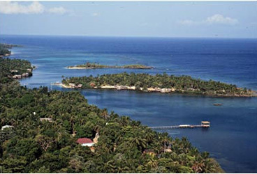 antonys key resort, roatan, bay islands, honduras, aerial view