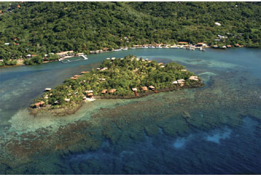 antonys key resort, roatan, bay islands, honduras, island aerial view