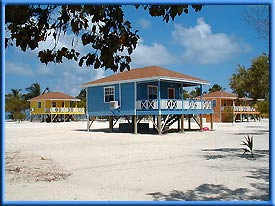 beach front cabanas at Coco Plum Island Resort