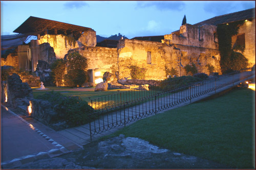 gardens at Casa Santo Domingo Hotel, Antigua, Guatemala
